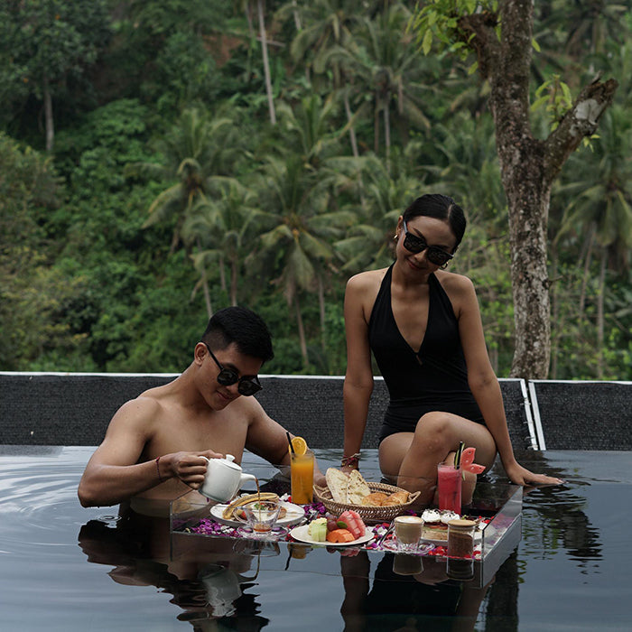 Floating Breakfast at Amora Ubud Boutique Villas